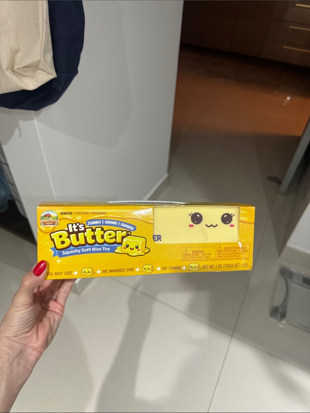 Butter Jumbo Squishy Soft Rise Toy - Yellow